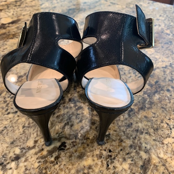 Black leather ankle strap pump - Picture 3 of 6